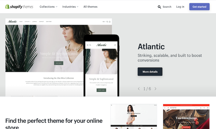 Shopify themes for How to Create an Ecommerce Website