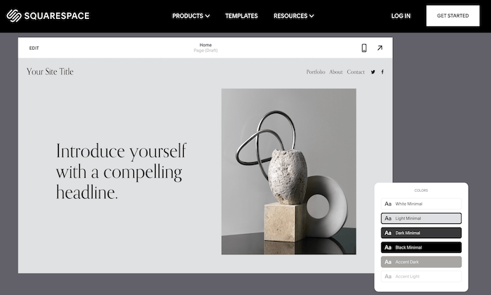 Squarespace example for Best Content Management Systems