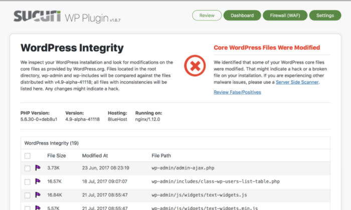 Sucuri WordPress plugin for Best WordPress Security Plugin
