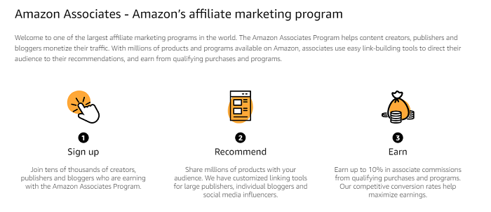  Étapes du programme d'affiliation Amazon Associates 