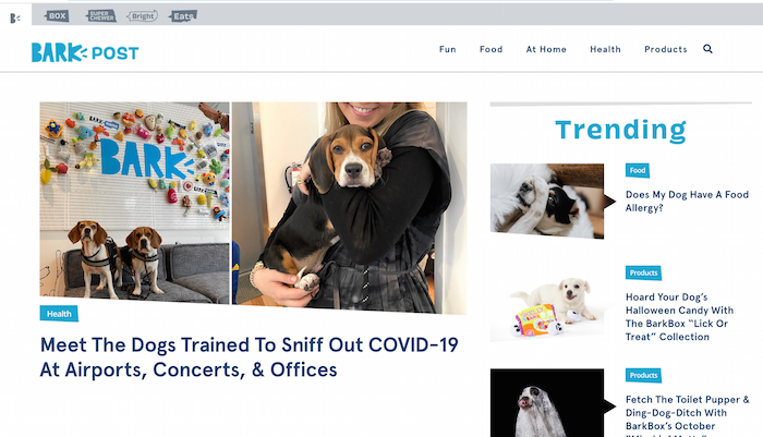Examples of Sites With Good Content - BarkBox