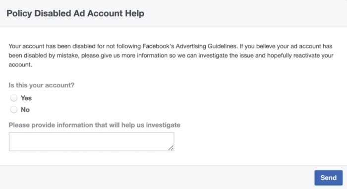 How Am I Alerted if My Facebook Account is Disabled
