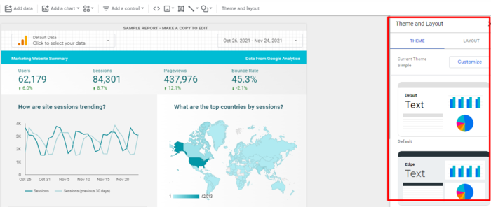 Ways for Marketers to Use Google Data Studio - Edit Your Report