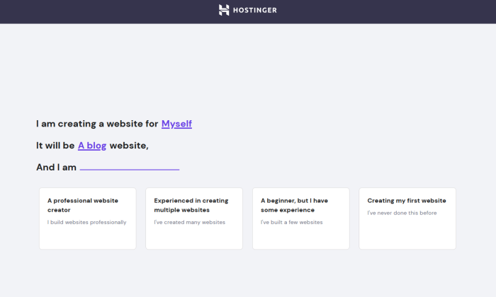  Configuración guiada de Hostinger paso 3 para Ver Cómo Crear un sitio web de WordPress