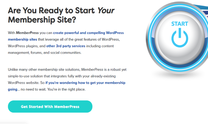 MemberPress splash page for Best Membership Plugins for WordPress