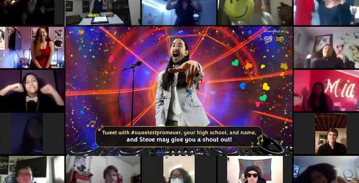 sponsor livestreaming with Steve Aoki