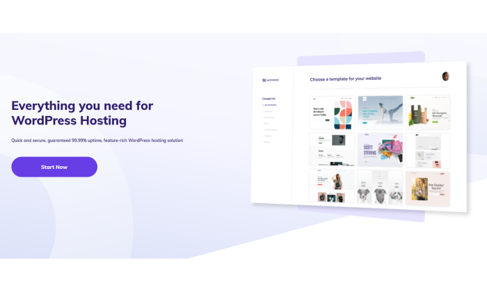 Hostinger WordPress splash page for Best WordPress hosting