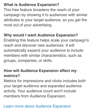 why you should expand audience expansion in linkedin ads