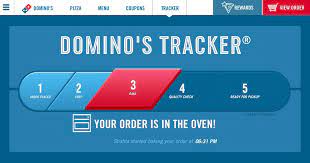 Examples of Progress Bars On Websites  - Dominos Pizza