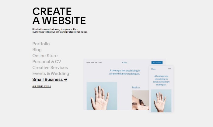 Create a website for Squarespace Review