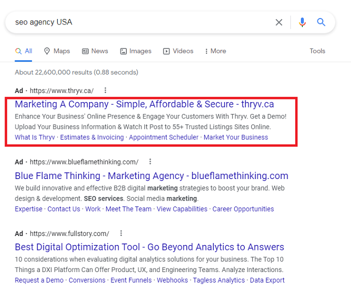 Callout Google ad extension lets you add a "callout" to attract customer attention. 