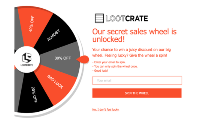 Examples of Great Pop-Up Ad Usage - Lootcrate