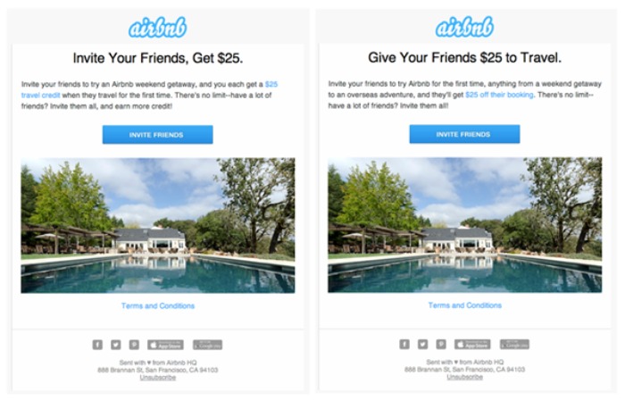 Word of Mouth Marketing - Airbnb referral scheme