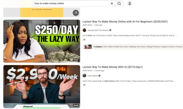 Examples of effective YouTube video titles.