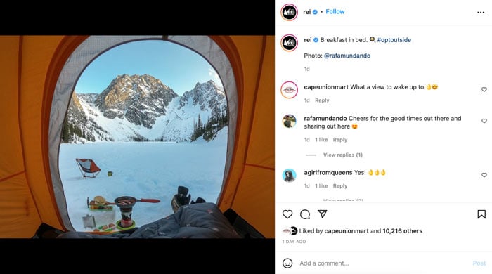 User-Generated Content Example - REI