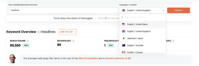 international seo ubersuggest other countries 700x232 - The Ultimate Guide to International SEO: How to Reach a Global Audience