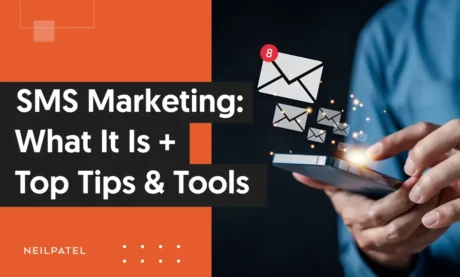A graphic that says "SMS Marketing: What It Is + Top Tips & Tools."