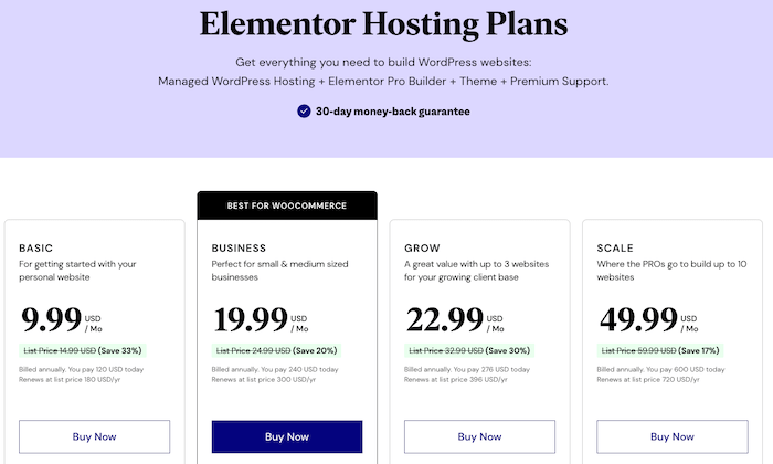 Elementor Cloud Website pricing for Best Cloud Web Hosting