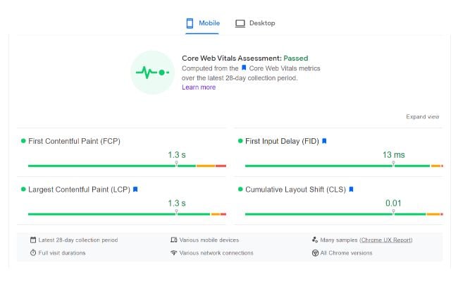 Top Google Ranking SEO Factors - Testing Core Web Vitals