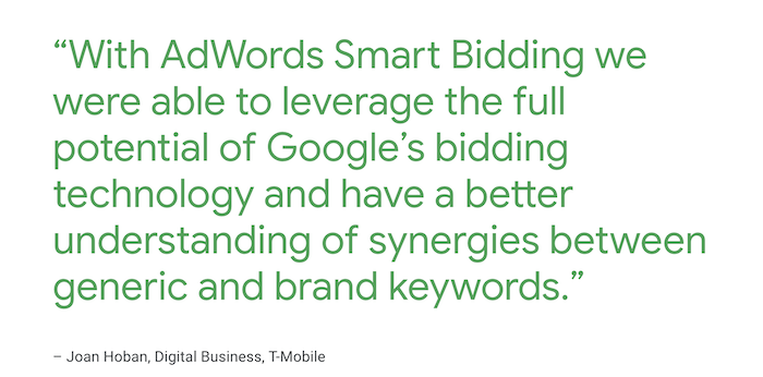 Online Advertising for Business - T Mobile Smart Bidding Quote
