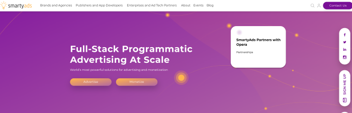 Best Programmatic Advertising Platforms - SmartyAds