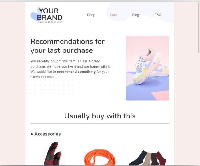 Ecommerce Email Templates - Product Recommendations Email Template