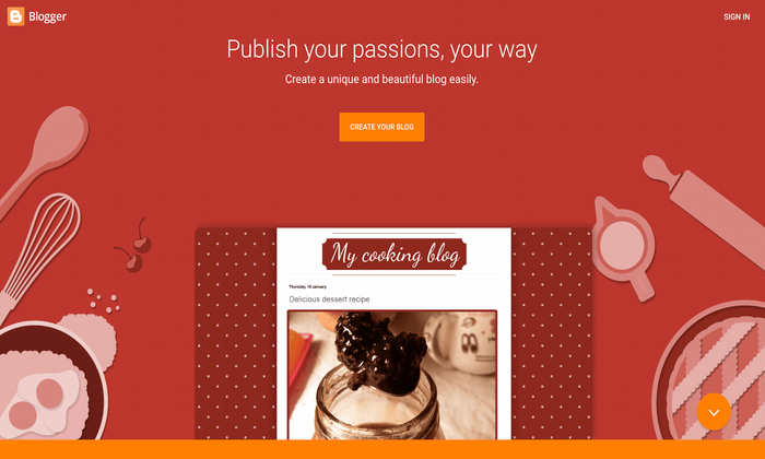 Blogger splash page for Best Blogging Platforms