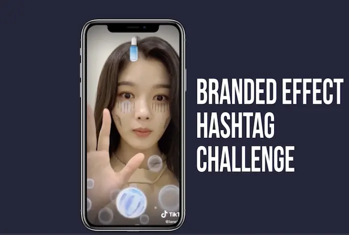 A branded effect hashtag challenge.