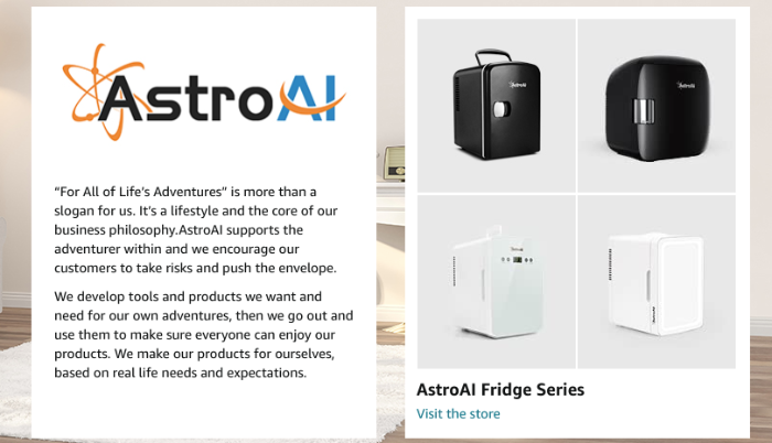 An image of AstroAI fridges, used as an example of writing engaging copy. 