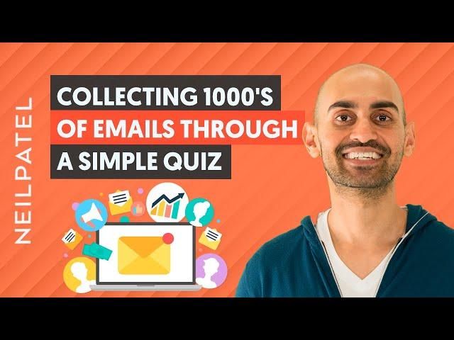 A graphic of Neil Patel and one of his lessons on email marketing tactics