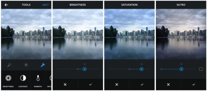 An example of different ways to edit the same photo for having your Instagram followers increase.