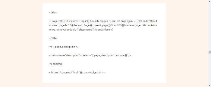 Implementing canonical tags in shopify. 