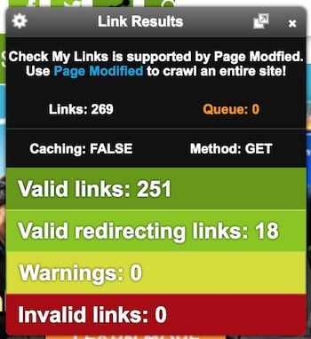 Check My Link's SEO Chrome extension tool. 