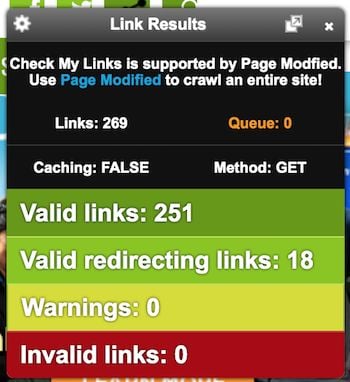 Check My Link's SEO Chrome hold   tool. 