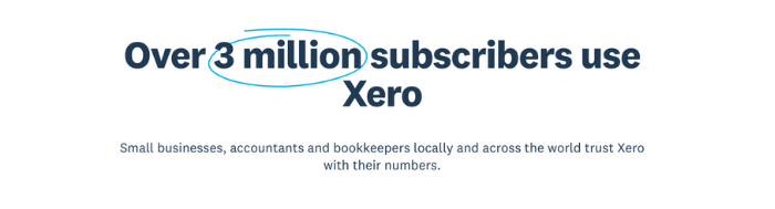 A conception  connected  Xero's website that showcases however  galore  subscribers they have. 