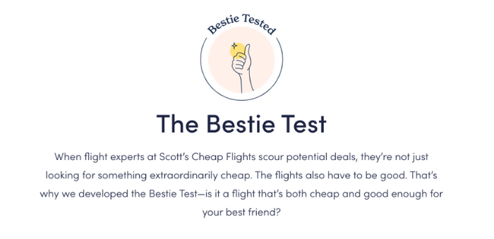 The bestie trial  from Scott's Cheap Flights. 