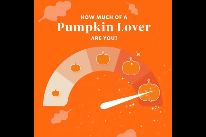 Starbucks' pumpkin lover quiz. 