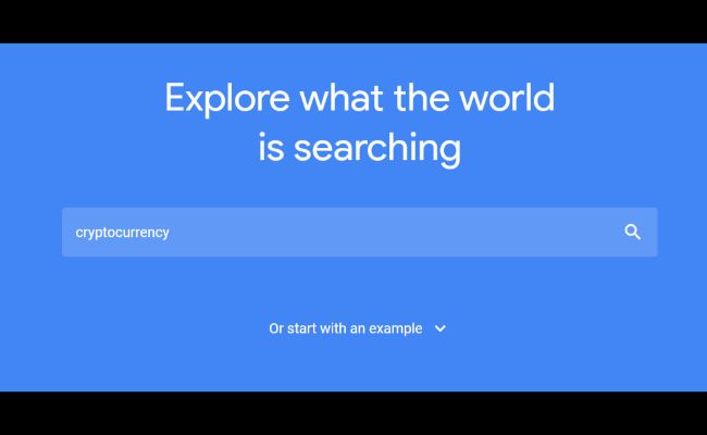 La barra de búsqueda de Tendencias de Google. 
