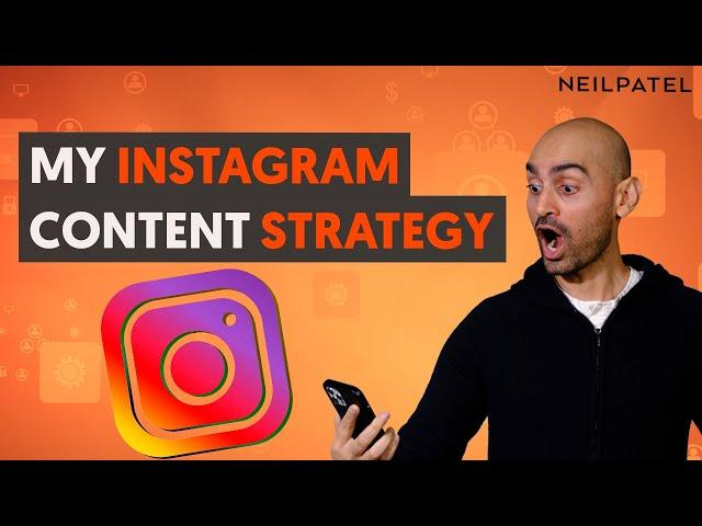 Neil Patel showing is Instagram content strategy. 