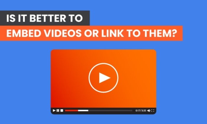 Incorporar vídeos ou incluir links