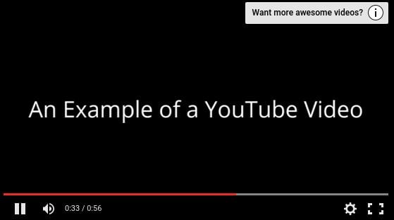 An example of  how to create a ‘YouTube card’ for your video.