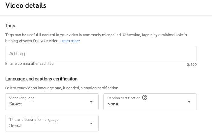 An image of the video details section on YouTube. 