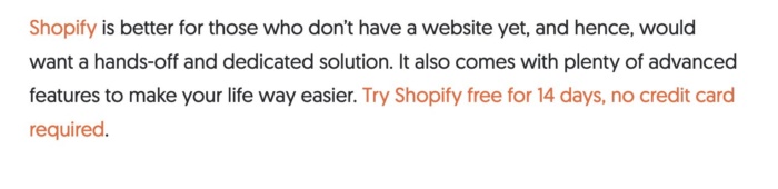 The 14 day free trial for shopify. 