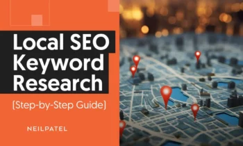 A graphic that says "Local SEO Keyword Research "Step-By-Step Guide."