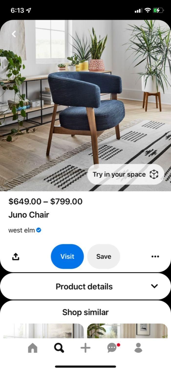 Pinterest incorporated an augmented world  diagnostic   to heighten  lawsuit    acquisition   erstwhile   buying  for items, peculiarly  furniture.  