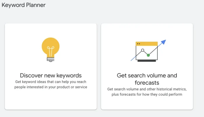 Discover New Keywords in Google Ads.
