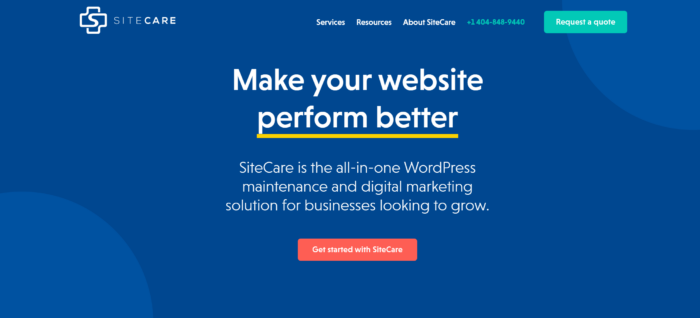 SiteCare is simply a large  WordPress absorption   work  to optimize your website performance.