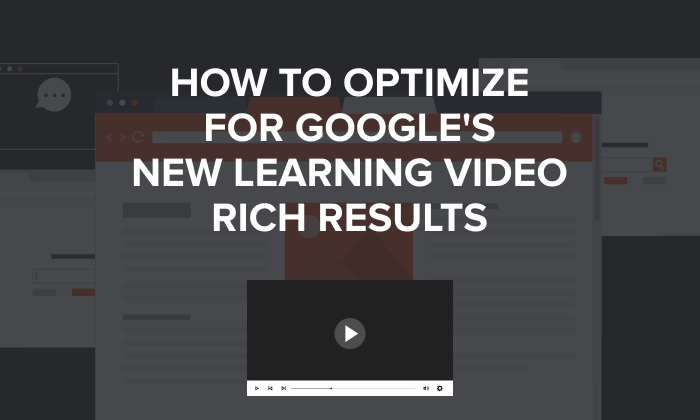 Graphic that says, "How to optimize for Google's caller   learning video affluent  results."