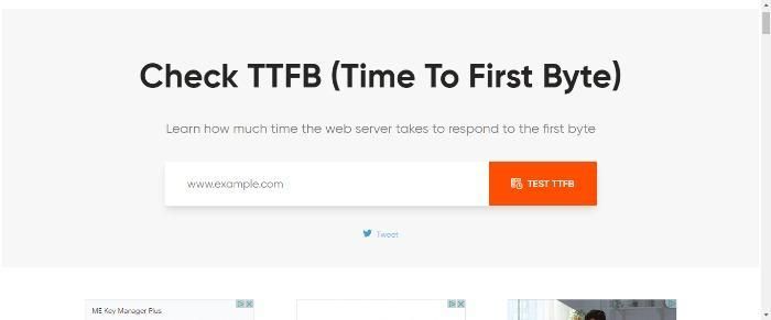 بررسی زمان برای اولین بایت با Geekflare. 