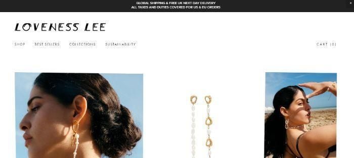 A screenshot of Loveness Lee's webpage for minimalist website design.

